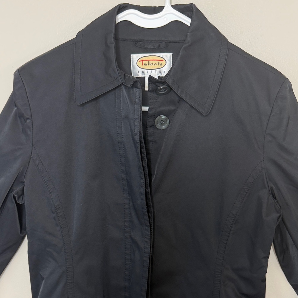 Talbots Midnight Black Lightweight Jacket Size 4 … - image 2